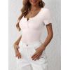 imageANRABESS Womens 2025 Spring Summer Short Sleeve Tops Ribbed Knit Henley Button Up Slim Fit Basic Casual T Shirts BlouseLight Beige