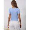 imageANRABESS Womens 2025 Spring Summer Short Sleeve Tops Ribbed Knit Henley Button Up Slim Fit Basic Casual T Shirts BlouseLight Blue