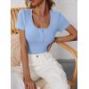 imageANRABESS Womens 2025 Spring Summer Short Sleeve Tops Ribbed Knit Henley Button Up Slim Fit Basic Casual T Shirts BlouseLight Blue