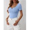 imageANRABESS Womens 2025 Spring Summer Short Sleeve Tops Ribbed Knit Henley Button Up Slim Fit Basic Casual T Shirts BlouseLight Blue