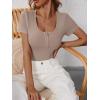 imageANRABESS Womens 2025 Spring Summer Short Sleeve Tops Ribbed Knit Henley Button Up Slim Fit Basic Casual T Shirts BlouseLight Khaki