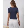 imageANRABESS Womens 2025 Spring Summer Short Sleeve Tops Ribbed Knit Henley Button Up Slim Fit Basic Casual T Shirts BlouseNavy Blue