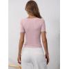 imageANRABESS Womens 2025 Spring Summer Short Sleeve Tops Ribbed Knit Henley Button Up Slim Fit Basic Casual T Shirts BlouseNutmeg