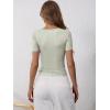imageANRABESS Womens 2025 Spring Summer Short Sleeve Tops Ribbed Knit Henley Button Up Slim Fit Basic Casual T Shirts BlouseSage Green