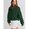 imageANRABESS Womens Fuzzy Fleece Jacket Fall Casual Long Sleeve Cropped Sherpa Button Down Shacket Coats Outwear With PocketsArmy Green