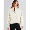 imageANRABESS Womens Fuzzy Fleece Jacket Fall Casual Long Sleeve Cropped Sherpa Button Down Shacket Coats Outwear With PocketsBeige