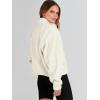 imageANRABESS Womens Fuzzy Fleece Jacket Fall Casual Long Sleeve Cropped Sherpa Button Down Shacket Coats Outwear With PocketsBeige