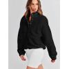 imageANRABESS Womens Fuzzy Fleece Jacket Fall Casual Long Sleeve Cropped Sherpa Button Down Shacket Coats Outwear With PocketsBlack