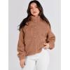 imageANRABESS Womens Fuzzy Fleece Jacket Fall Casual Long Sleeve Cropped Sherpa Button Down Shacket Coats Outwear With PocketsBrown
