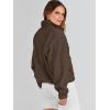 imageANRABESS Womens Fuzzy Fleece Jacket Fall Casual Long Sleeve Cropped Sherpa Button Down Shacket Coats Outwear With PocketsCoffee