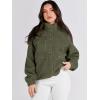 imageANRABESS Womens Fuzzy Fleece Jacket Fall Casual Long Sleeve Cropped Sherpa Button Down Shacket Coats Outwear With PocketsOlive