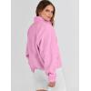 imageANRABESS Womens Fuzzy Fleece Jacket Fall Casual Long Sleeve Cropped Sherpa Button Down Shacket Coats Outwear With PocketsPink