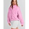 imageANRABESS Womens Fuzzy Fleece Jacket Fall Casual Long Sleeve Cropped Sherpa Button Down Shacket Coats Outwear With PocketsPink