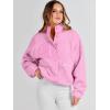 imageANRABESS Womens Fuzzy Fleece Jacket Fall Casual Long Sleeve Cropped Sherpa Button Down Shacket Coats Outwear With PocketsPink