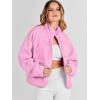 imageANRABESS Womens Fuzzy Fleece Jacket Fall Casual Long Sleeve Cropped Sherpa Button Down Shacket Coats Outwear With PocketsPink