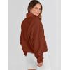 imageANRABESS Womens Fuzzy Fleece Jacket Fall Casual Long Sleeve Cropped Sherpa Button Down Shacket Coats Outwear With PocketsRust