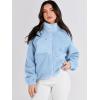 imageANRABESS Womens Fuzzy Fleece Jacket Fall Casual Long Sleeve Cropped Sherpa Button Down Shacket Coats Outwear With PocketsSky