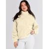 imageANRABESS Womens Fuzzy Fleece Jacket Fall Casual Long Sleeve Cropped Sherpa Button Down Shacket Coats Outwear With PocketsYellow