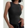 imageANRABESS Womens Sleeveless High Neck Tank Tops Fashion Summer Casual Basic Slim Fit Ribbed Racerback Top Shirt ClothesBlack