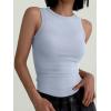 imageANRABESS Womens Sleeveless High Neck Tank Tops Fashion Summer Casual Basic Slim Fit Ribbed Racerback Top Shirt ClothesBlue