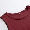 imageANRABESS Womens Sleeveless High Neck Tank Tops Fashion Summer Casual Basic Slim Fit Ribbed Racerback Top Shirt ClothesBurgundy