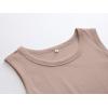 imageANRABESS Womens Sleeveless High Neck Tank Tops Fashion Summer Casual Basic Slim Fit Ribbed Racerback Top Shirt ClothesKhaki