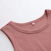 imageANRABESS Womens Sleeveless High Neck Tank Tops Fashion Summer Casual Basic Slim Fit Ribbed Racerback Top Shirt ClothesRust