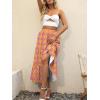 imageANRABESS Womens Summer Boho Flowy Swing Tiered ALine Maxi Skirt 2025 Fashion Trendy Elastic Waist Pleated Long Beach DressFloral Yellow Purple