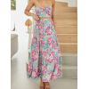 imageANRABESS Womens Summer Boho Flowy Swing Tiered ALine Maxi Skirt 2025 Fashion Trendy Elastic Waist Pleated Long Beach DressLarge Floral
