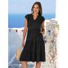 imageANRABESS Womens Summer Dress Ruffle Sleeve V Neck Midi Dresses Fashion Casual Fit Flowy Tiered Boho Beach Vacation SundressBlack
