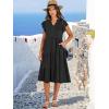 imageANRABESS Womens Summer Dress Ruffle Sleeve V Neck Midi Dresses Fashion Casual Fit Flowy Tiered Boho Beach Vacation SundressBlack
