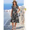 imageANRABESS Womens Summer Dress Ruffle Sleeve V Neck Midi Dresses Fashion Casual Fit Flowy Tiered Boho Beach Vacation SundressBlack Yellow Flower