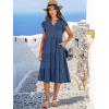 imageANRABESS Womens Summer Dress Ruffle Sleeve V Neck Midi Dresses Fashion Casual Fit Flowy Tiered Boho Beach Vacation SundressBlue