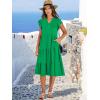 imageANRABESS Womens Summer Dress Ruffle Sleeve V Neck Midi Dresses Fashion Casual Fit Flowy Tiered Boho Beach Vacation SundressForest