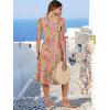 imageANRABESS Womens Summer Dress Ruffle Sleeve V Neck Midi Dresses Fashion Casual Fit Flowy Tiered Boho Beach Vacation SundressGrey Pink Floral