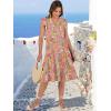 imageANRABESS Womens Summer Dress Ruffle Sleeve V Neck Midi Dresses Fashion Casual Fit Flowy Tiered Boho Beach Vacation SundressGrey Pink Floral