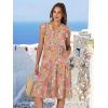 imageANRABESS Womens Summer Dress Ruffle Sleeve V Neck Midi Dresses Fashion Casual Fit Flowy Tiered Boho Beach Vacation SundressGrey Pink Floral