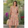 imageANRABESS Womens Summer Dress Ruffle Sleeve V Neck Midi Dresses Fashion Casual Fit Flowy Tiered Boho Beach Vacation SundressGrey Pink Floral