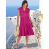 imageANRABESS Womens Summer Dress Ruffle Sleeve V Neck Midi Dresses Fashion Casual Fit Flowy Tiered Boho Beach Vacation SundressHot Pink