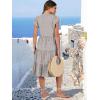 imageANRABESS Womens Summer Dress Ruffle Sleeve V Neck Midi Dresses Fashion Casual Fit Flowy Tiered Boho Beach Vacation SundressKhaki Polka Dot