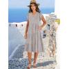 imageANRABESS Womens Summer Dress Ruffle Sleeve V Neck Midi Dresses Fashion Casual Fit Flowy Tiered Boho Beach Vacation SundressKhaki Polka Dot