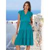 imageANRABESS Womens Summer Dress Ruffle Sleeve V Neck Midi Dresses Fashion Casual Fit Flowy Tiered Boho Beach Vacation SundressLake Green