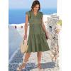 imageANRABESS Womens Summer Dress Ruffle Sleeve V Neck Midi Dresses Fashion Casual Fit Flowy Tiered Boho Beach Vacation SundressOlive