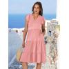 imageANRABESS Womens Summer Dress Ruffle Sleeve V Neck Midi Dresses Fashion Casual Fit Flowy Tiered Boho Beach Vacation SundressPeach