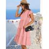 imageANRABESS Womens Summer Dress Ruffle Sleeve V Neck Midi Dresses Fashion Casual Fit Flowy Tiered Boho Beach Vacation SundressPeach