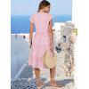 imageANRABESS Womens Summer Dress Ruffle Sleeve V Neck Midi Dresses Fashion Casual Fit Flowy Tiered Boho Beach Vacation SundressPink Floral