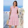 imageANRABESS Womens Summer Dress Ruffle Sleeve V Neck Midi Dresses Fashion Casual Fit Flowy Tiered Boho Beach Vacation SundressPink Floral