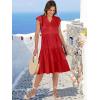 imageANRABESS Womens Summer Dress Ruffle Sleeve V Neck Midi Dresses Fashion Casual Fit Flowy Tiered Boho Beach Vacation SundressRed