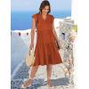 imageANRABESS Womens Summer Dress Ruffle Sleeve V Neck Midi Dresses Fashion Casual Fit Flowy Tiered Boho Beach Vacation SundressRust