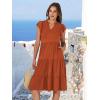 imageANRABESS Womens Summer Dress Ruffle Sleeve V Neck Midi Dresses Fashion Casual Fit Flowy Tiered Boho Beach Vacation SundressRust